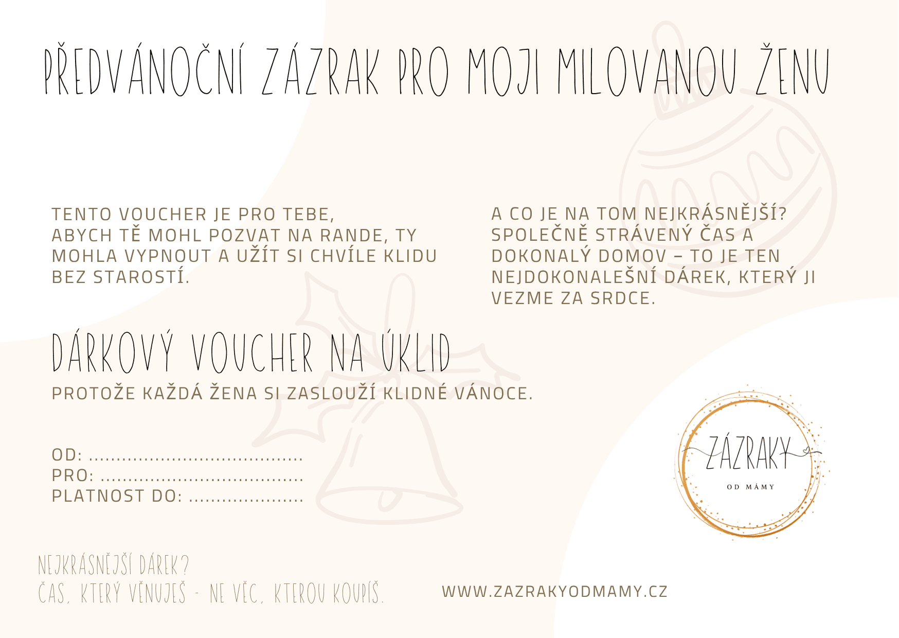 Voucher pro moji milovanou ženu